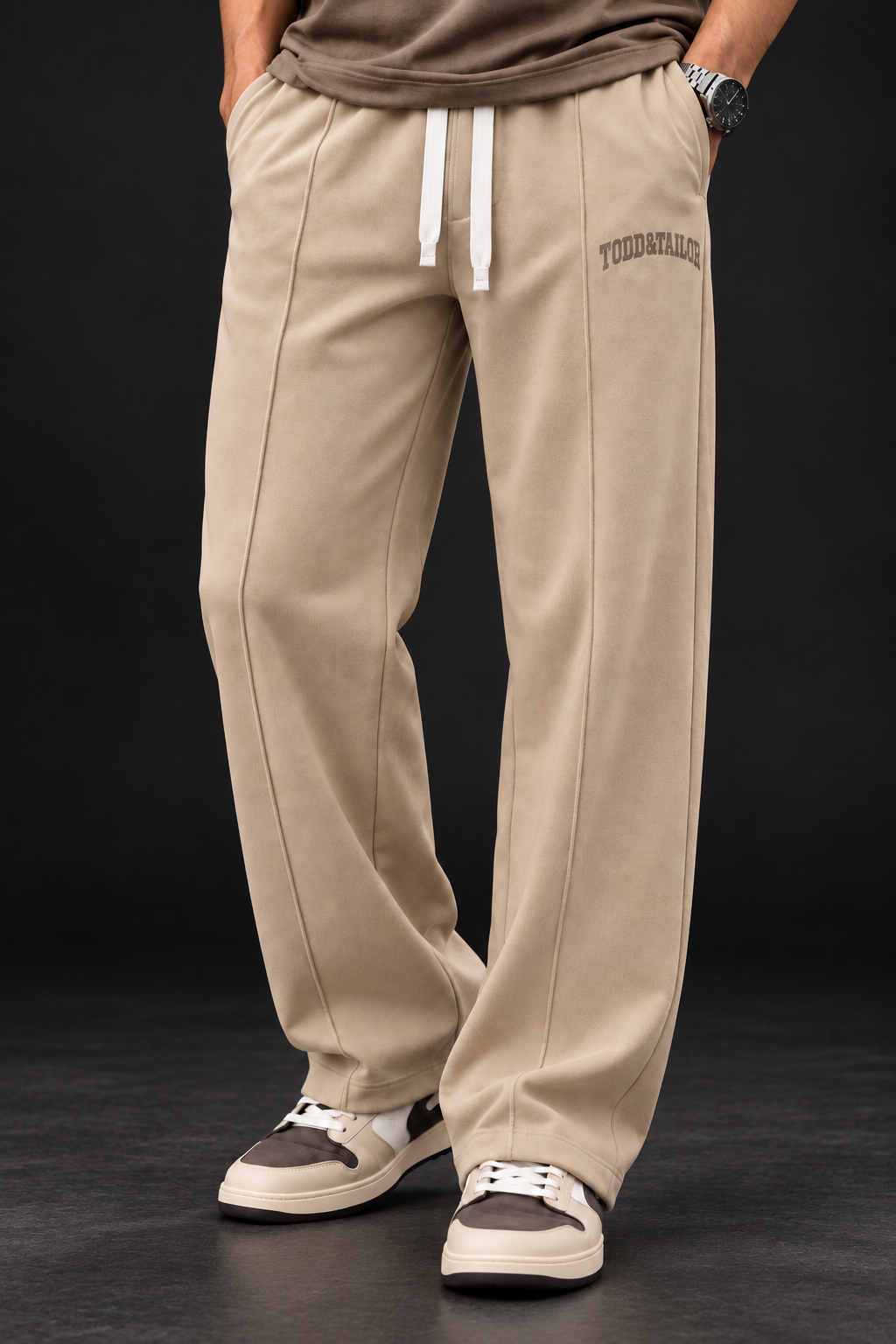 Men’s Premium Straight Fit Pintuck Track Pants