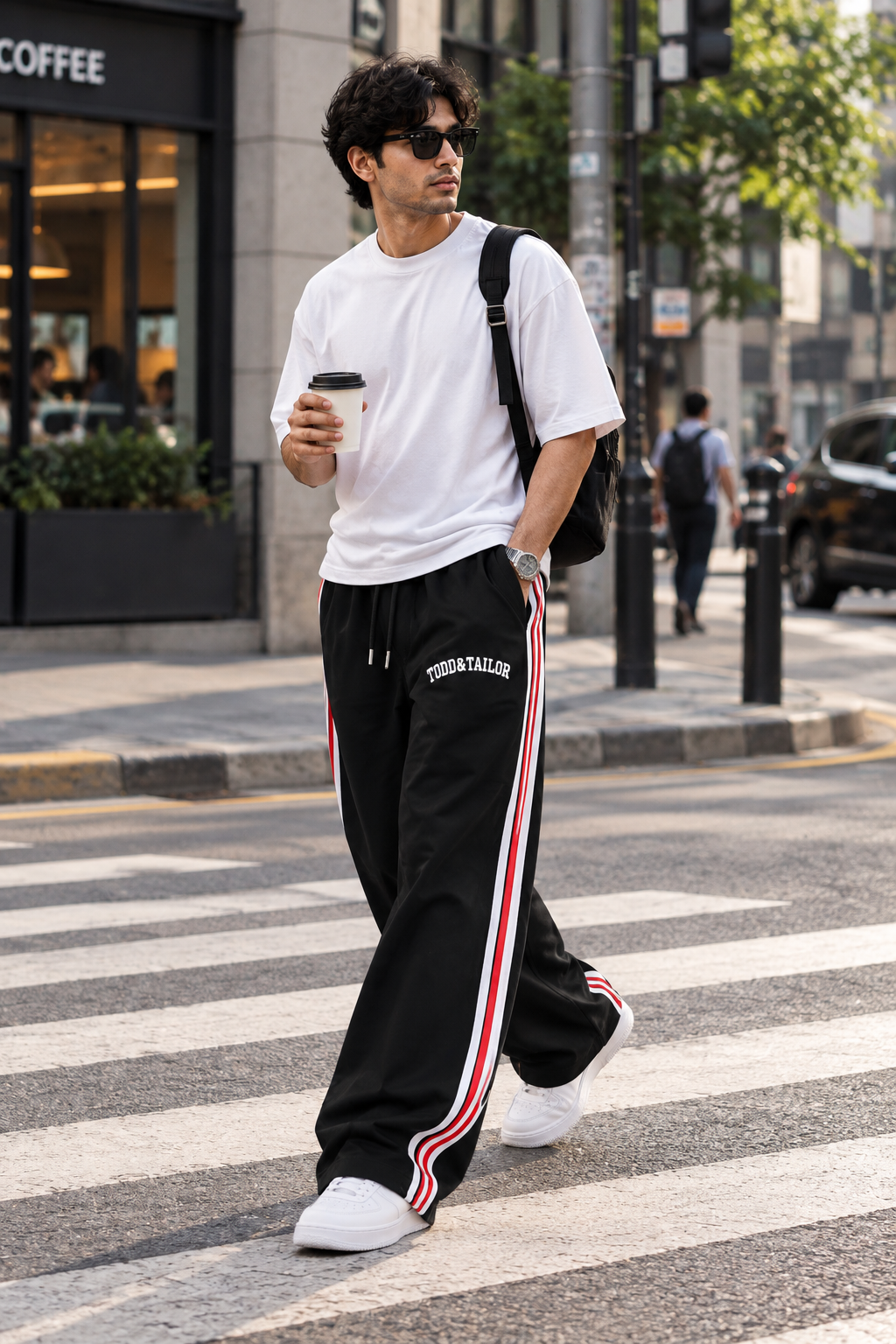 Men’s Premium Baggy Fit Black Track Pants