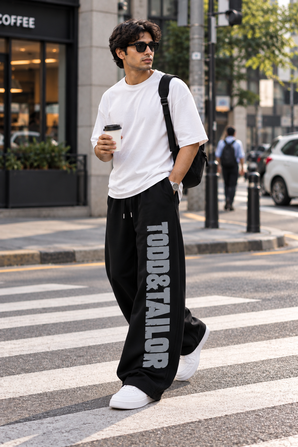 Men’s Premium Cotton Baggy Fit Black Track Pant